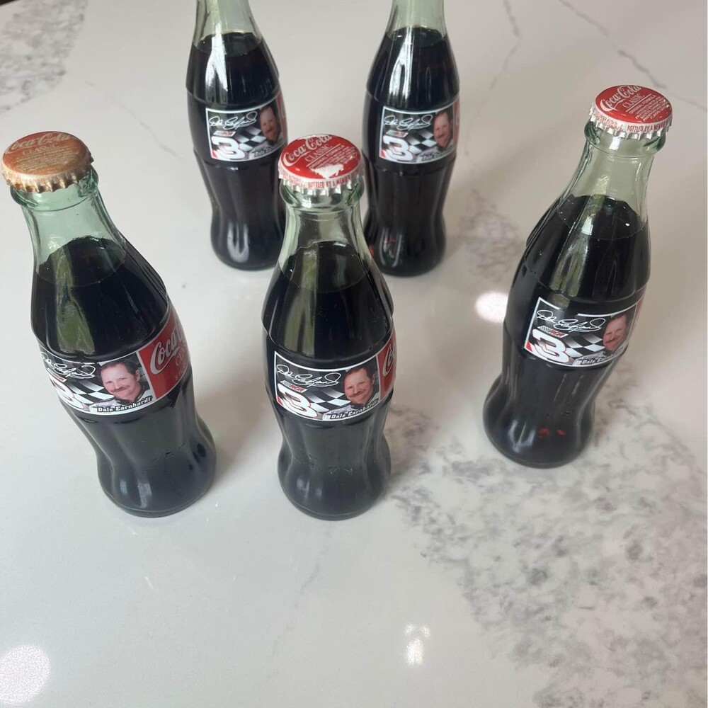 Dale Earnhardt Sr. Red # 3 1998 - Unopened Coca-Cola 5 Bottles